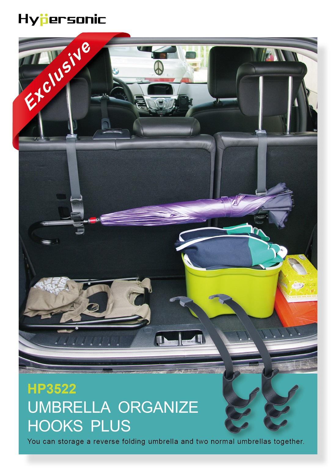 Multi-function Car Headrest Hanger Organizer HP3522