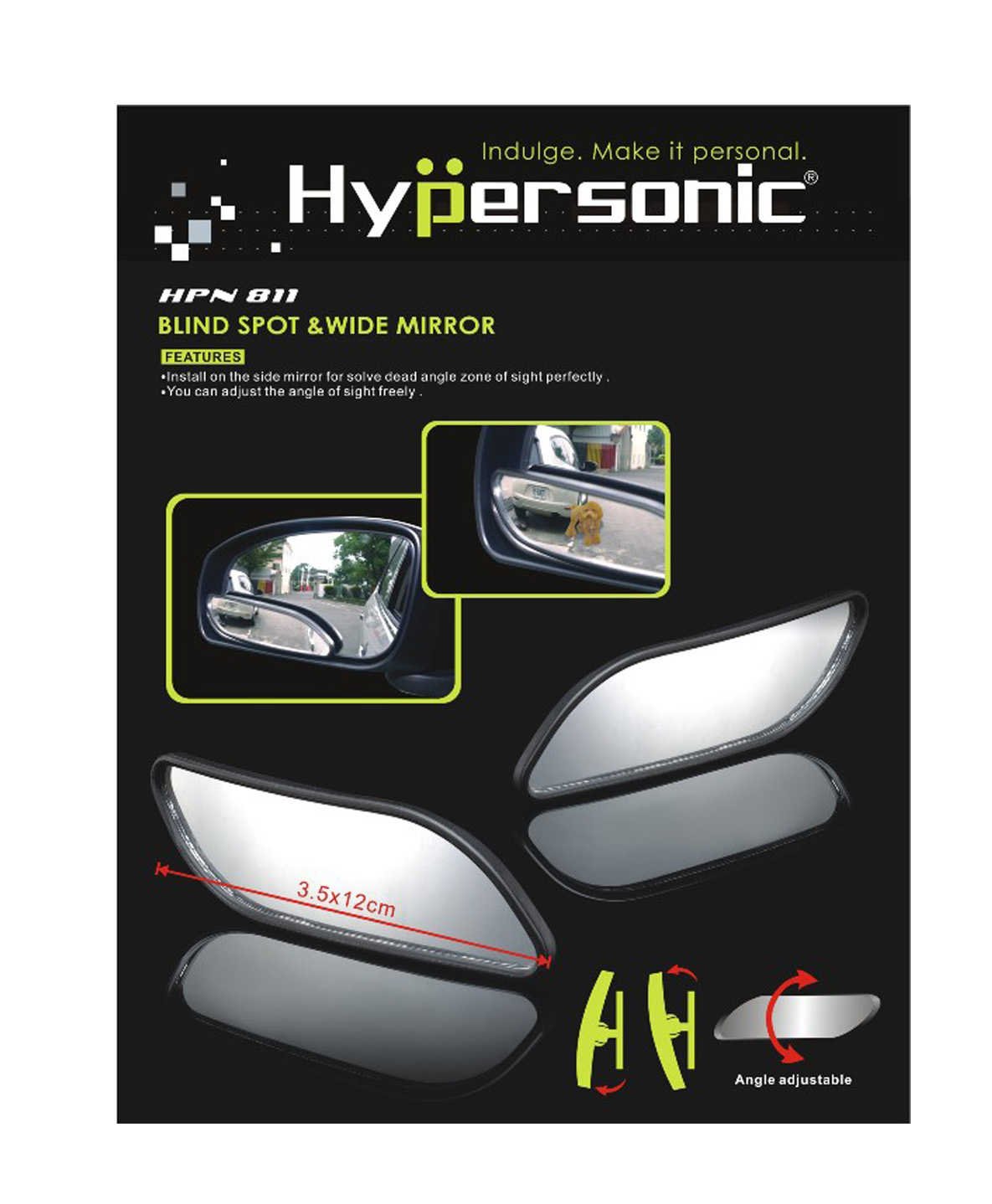 Car Side Parallelogram Blind Spot Mirror HPN811