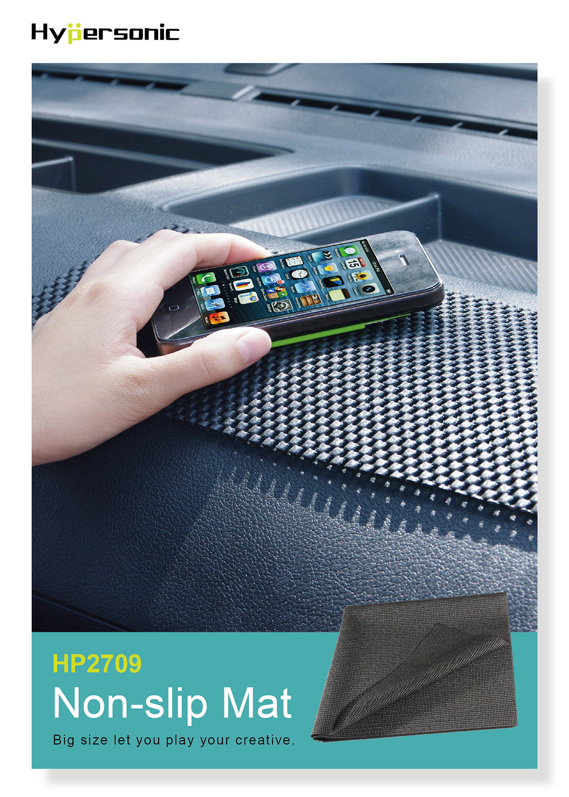 Universal PVC Anti Slip Dashboard Dash Mat HP2709