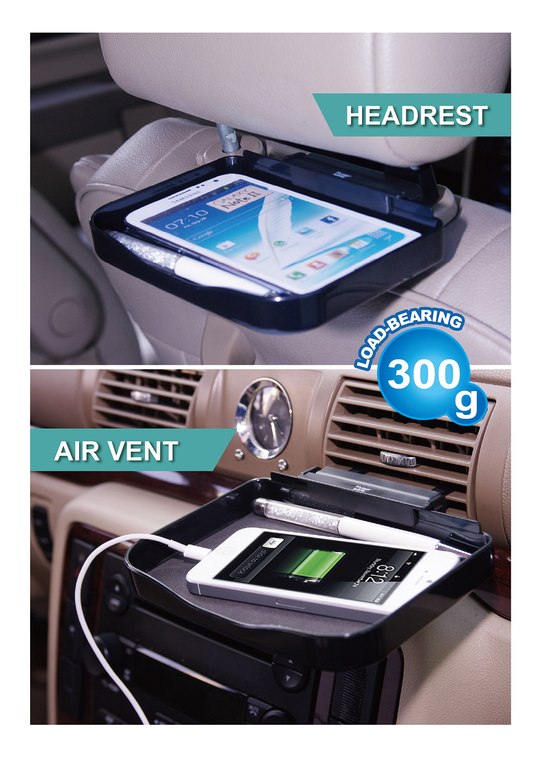 Convenient Air Vent Back Seat Organizer Tray HP2547