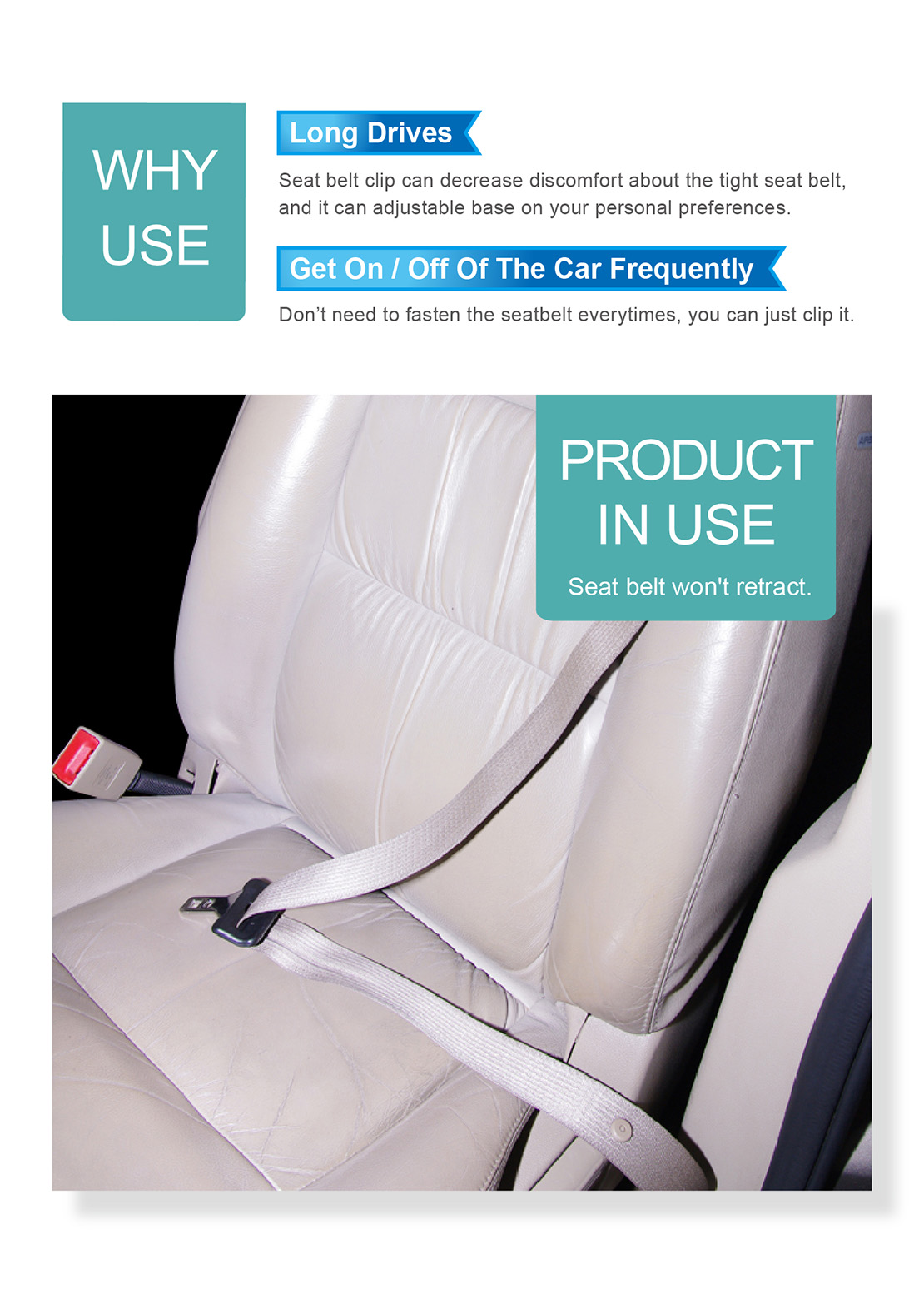 Pregnant Woman Use Car Seat Belt Stopper HP2567