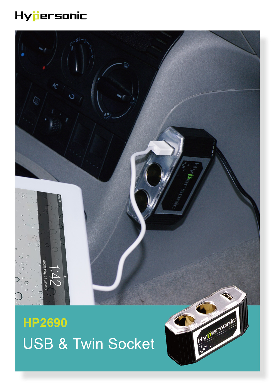 2 Port Socket &1 Port USB Charger HP2690