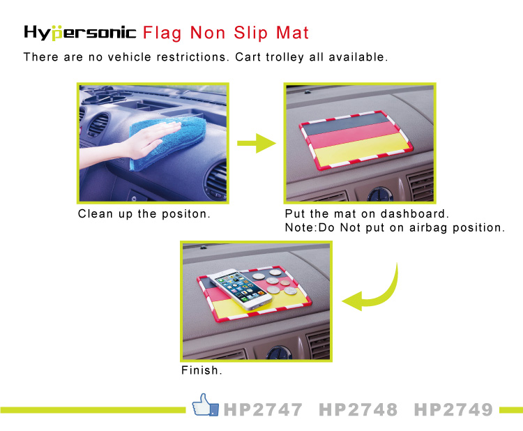 Universal National Flag Car Non Slip Pad HP2748