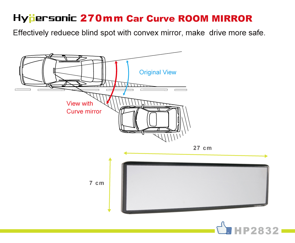 270mm Rear View Mirror HP2832