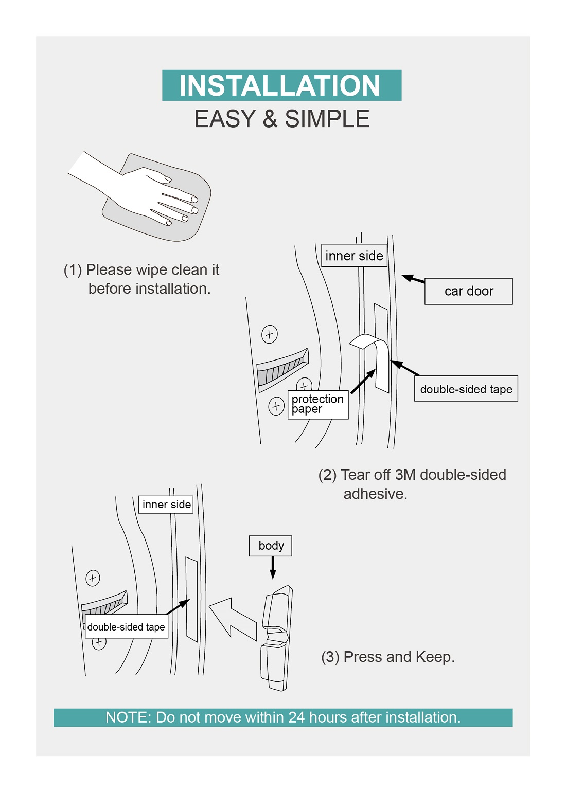 Transparent Car Door Edge Protector HP6194