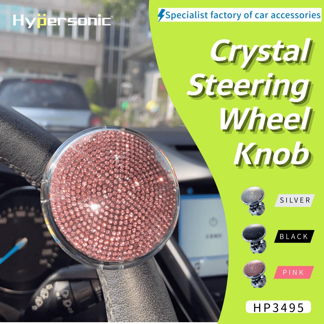 Pink Crystal Steering Wheel Spinner Knob (SMALL SIZE) HP3495-1