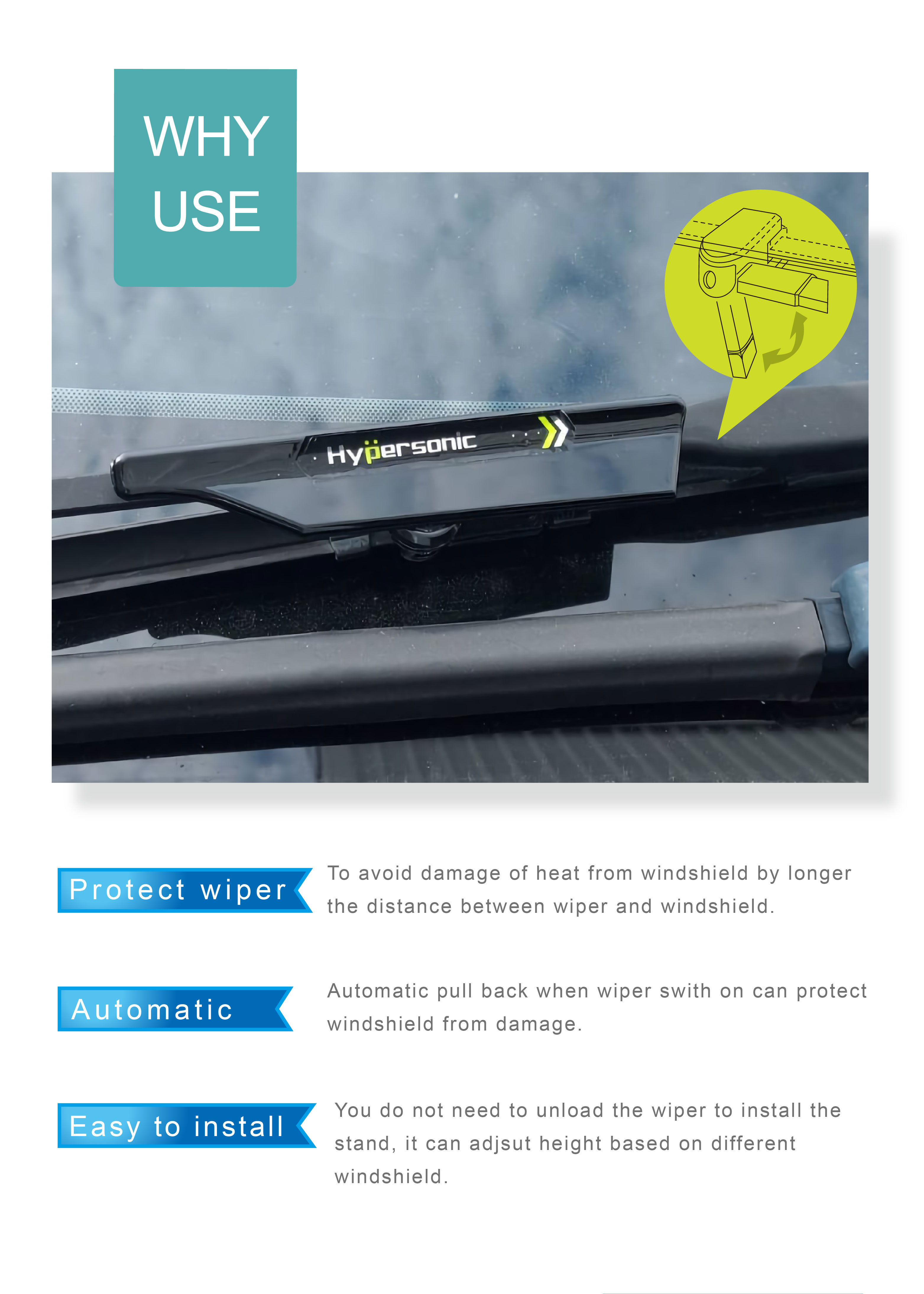 CAR WINDSCREEN PROTECT WIPER BLADE STAND HP6449 (RR)