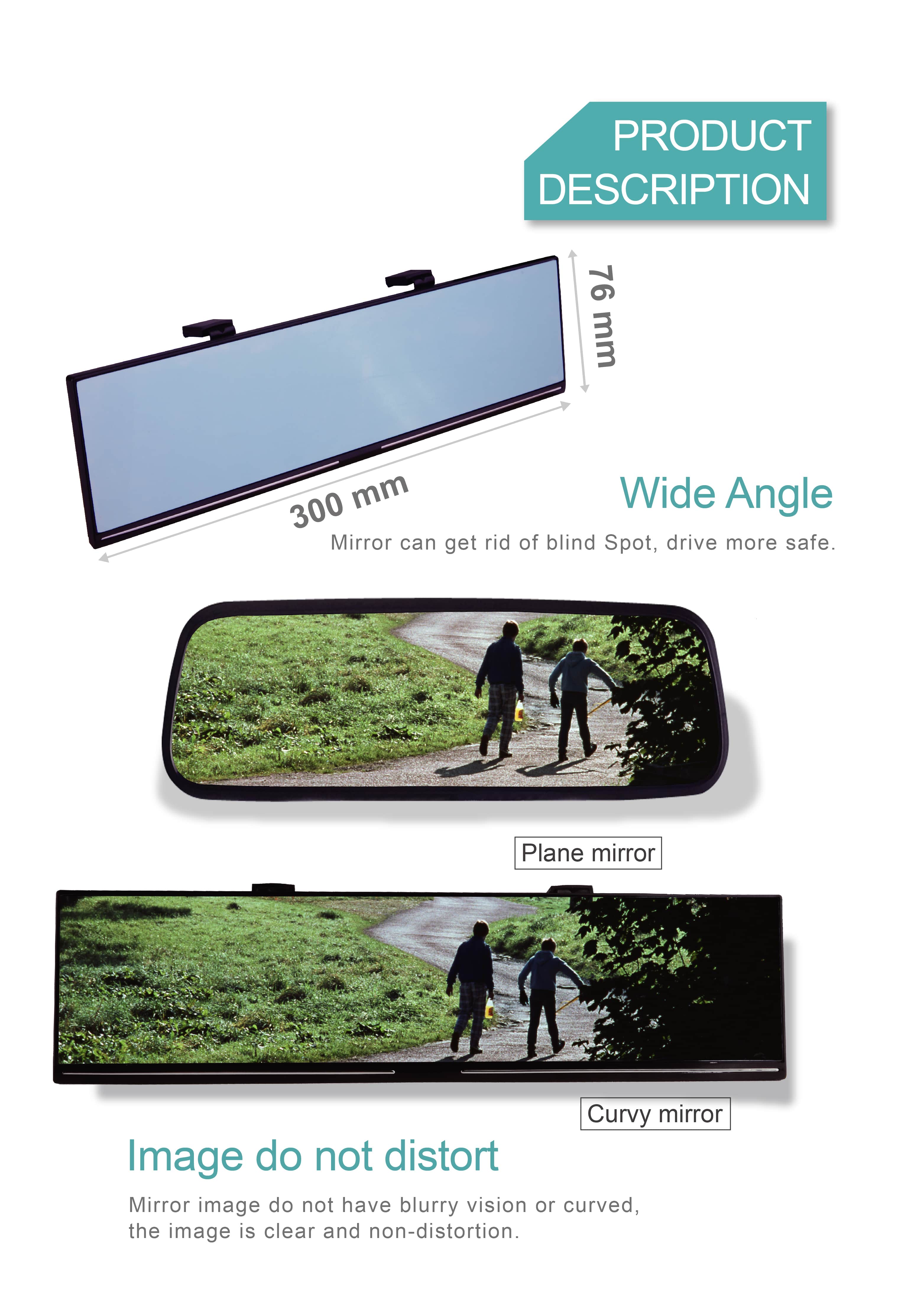 300mm Rear View Mirror HP2835