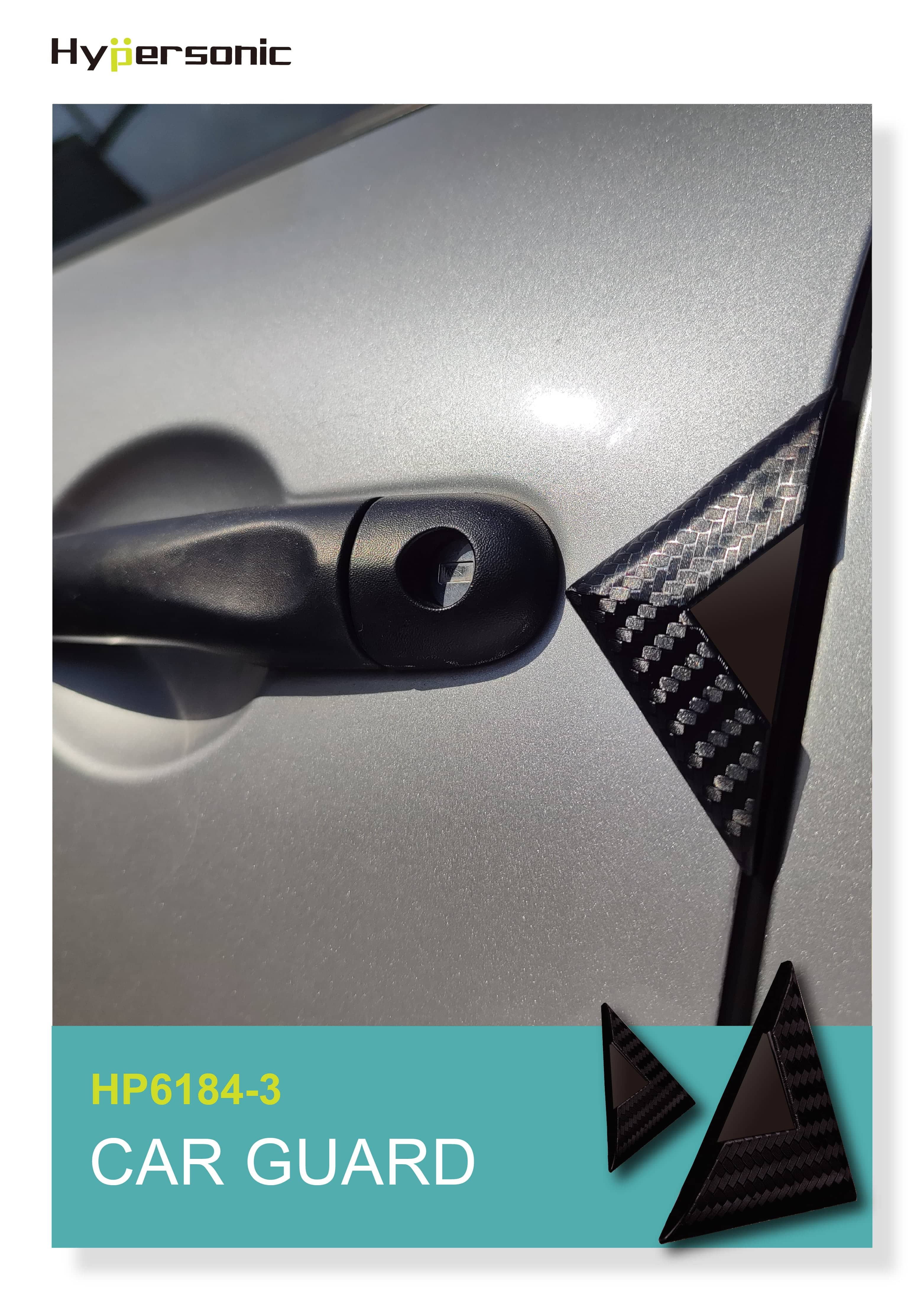 2PCS Triangle Carbon Pattern Surface Car Door Edge Guard HP6184