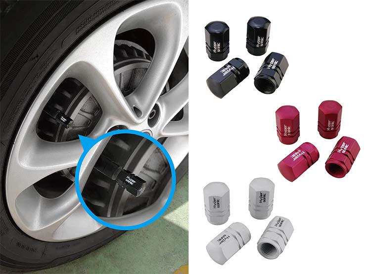 ''Upgrade Your Ride with Hypersonic Valve Stem Caps:A Stylish and Safe Solution''