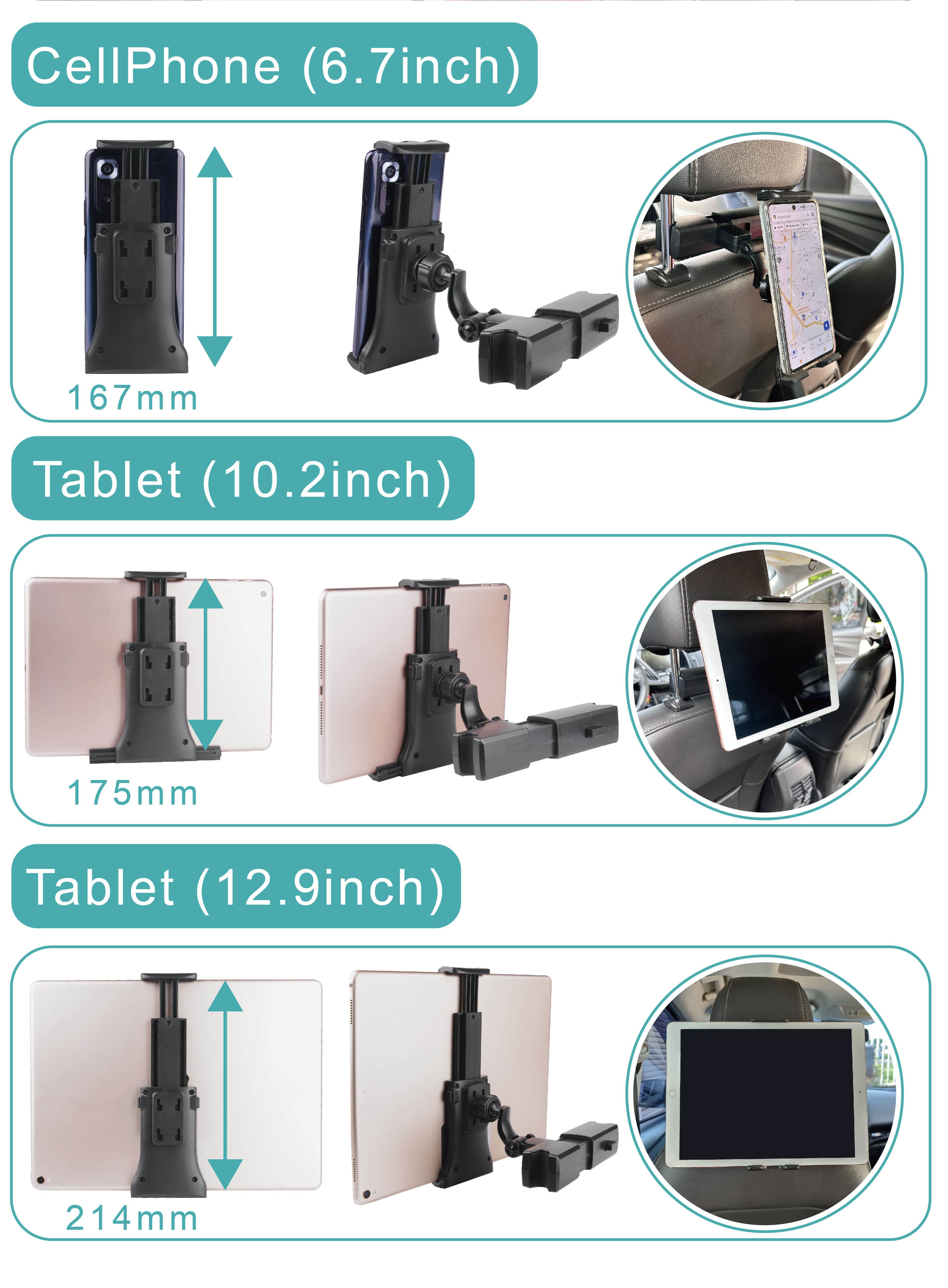 HEADREST MOBILE PHONE HOLDER HPA518