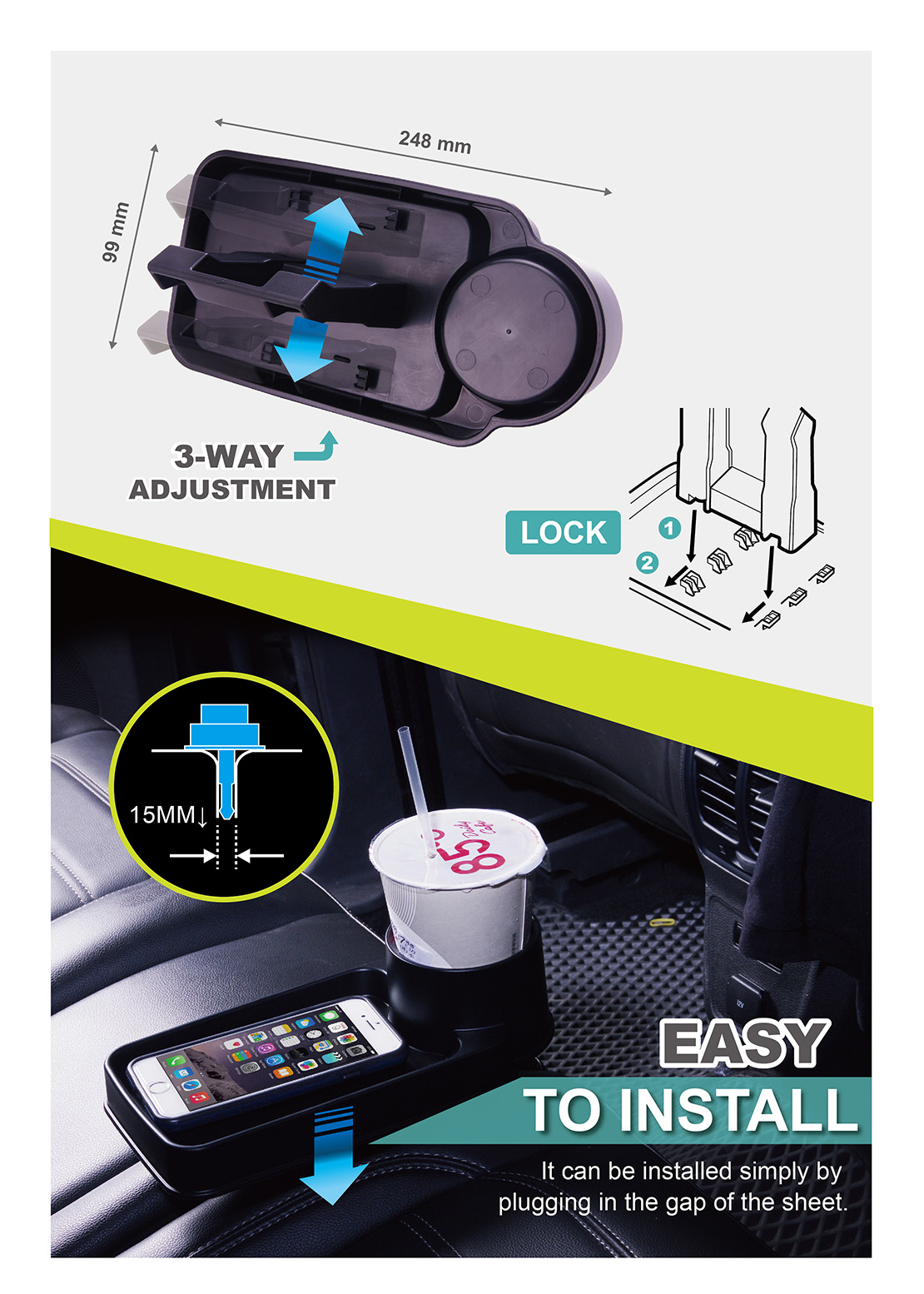 Rear seat drink holder HPA516