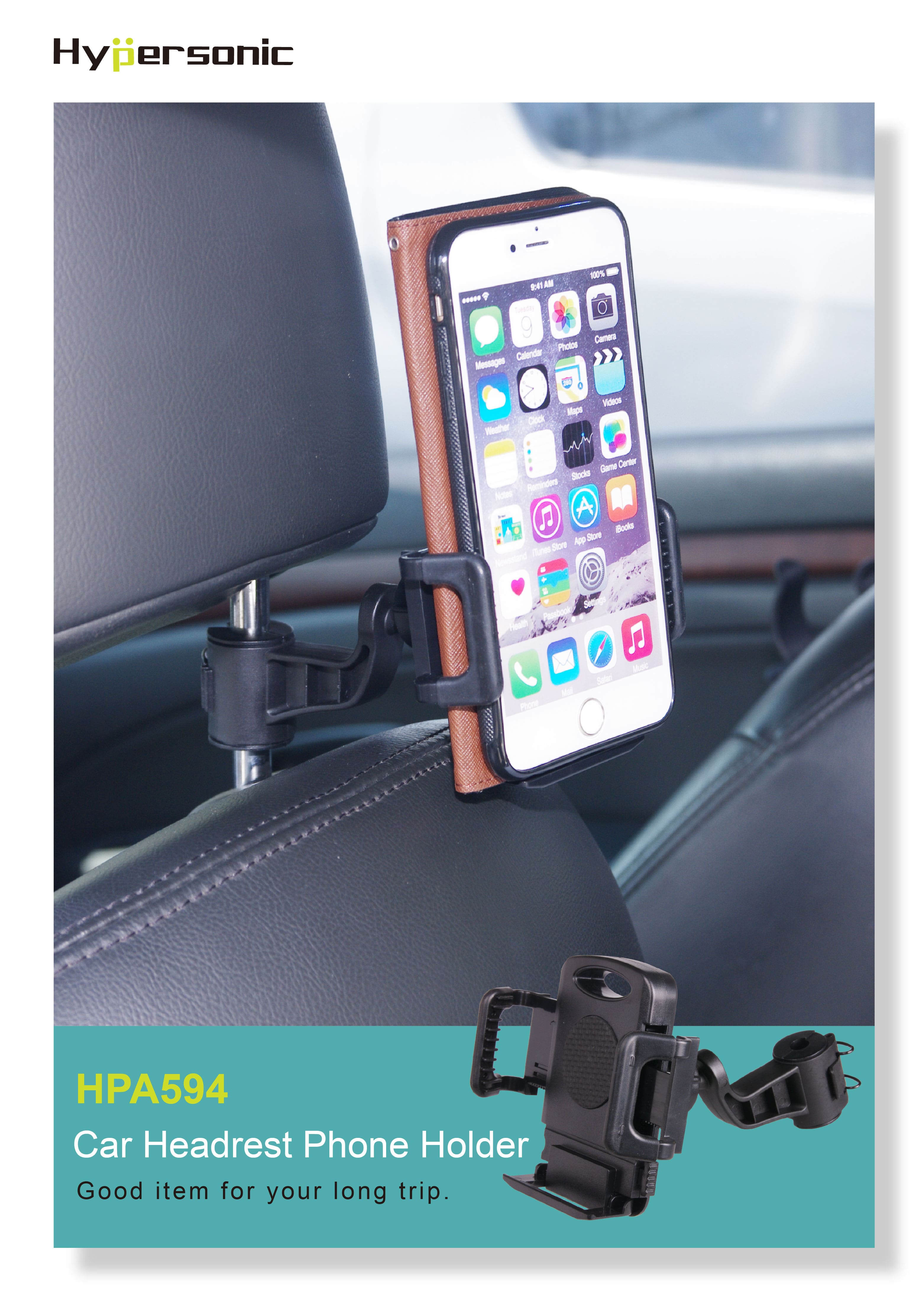 Car Back Seat Headrest Phone Mount Holder HPA594