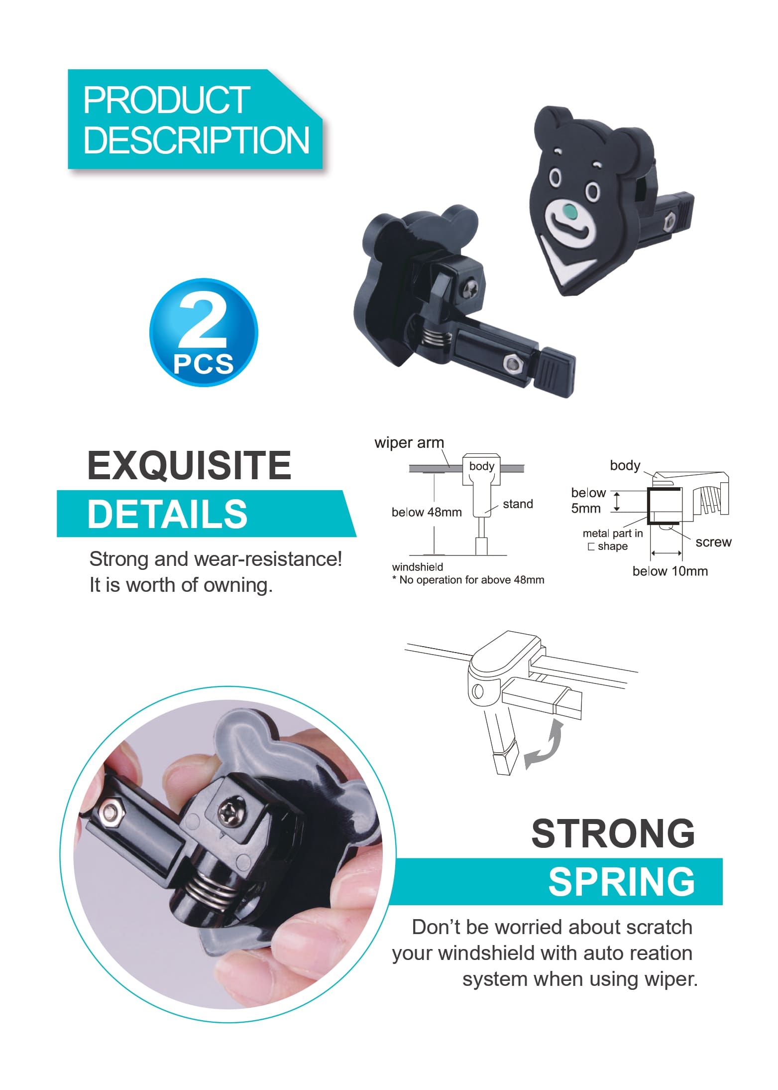 Bravo!Bear Right-Side Wiper Stand BR-07 (RR)