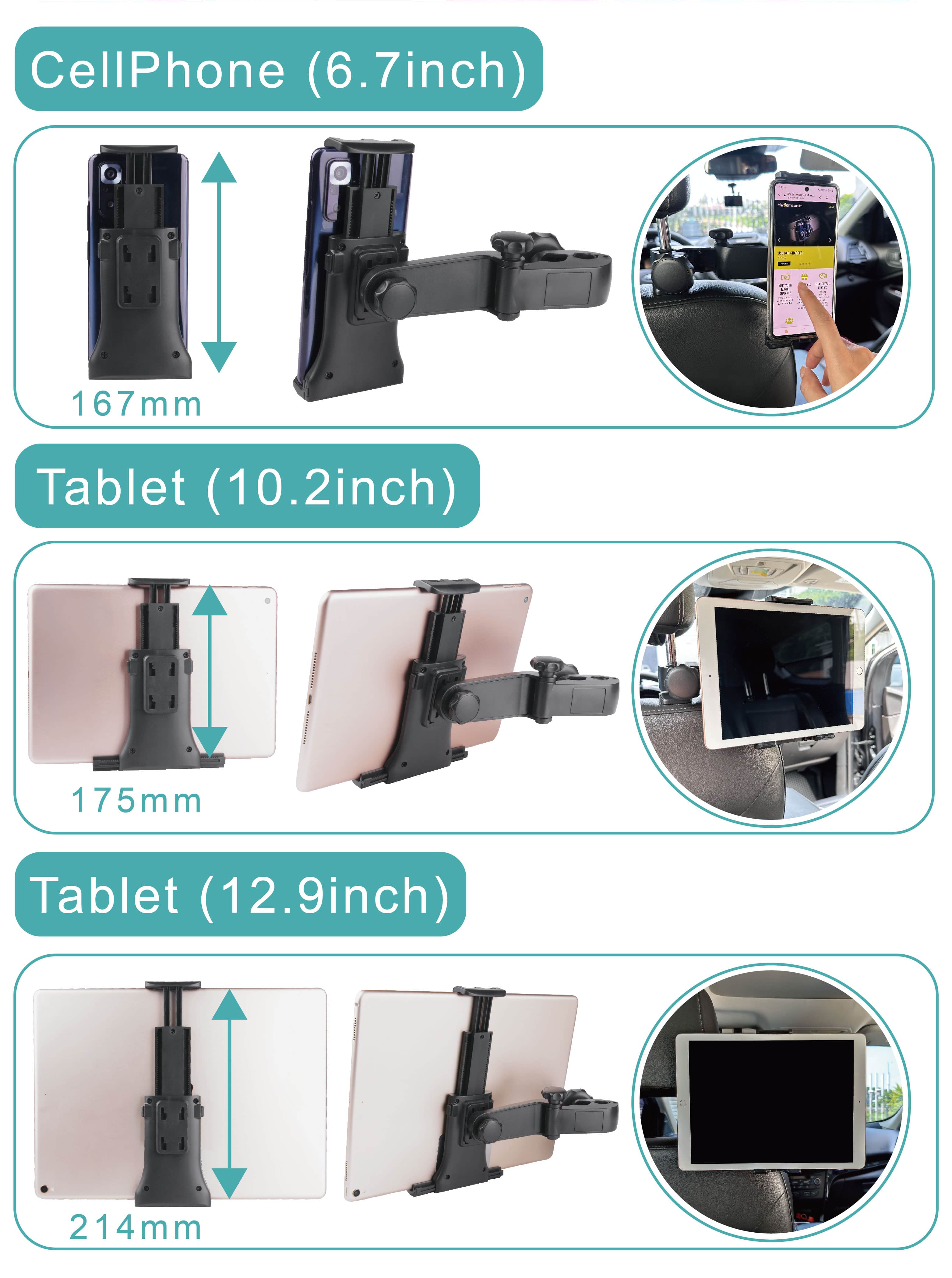 HEADREST MOBILE PHONE HOLDER HPA579