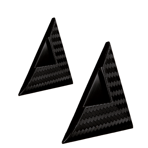 2PCS Triangle Carbon Pattern Surface Car Door Edge Guard