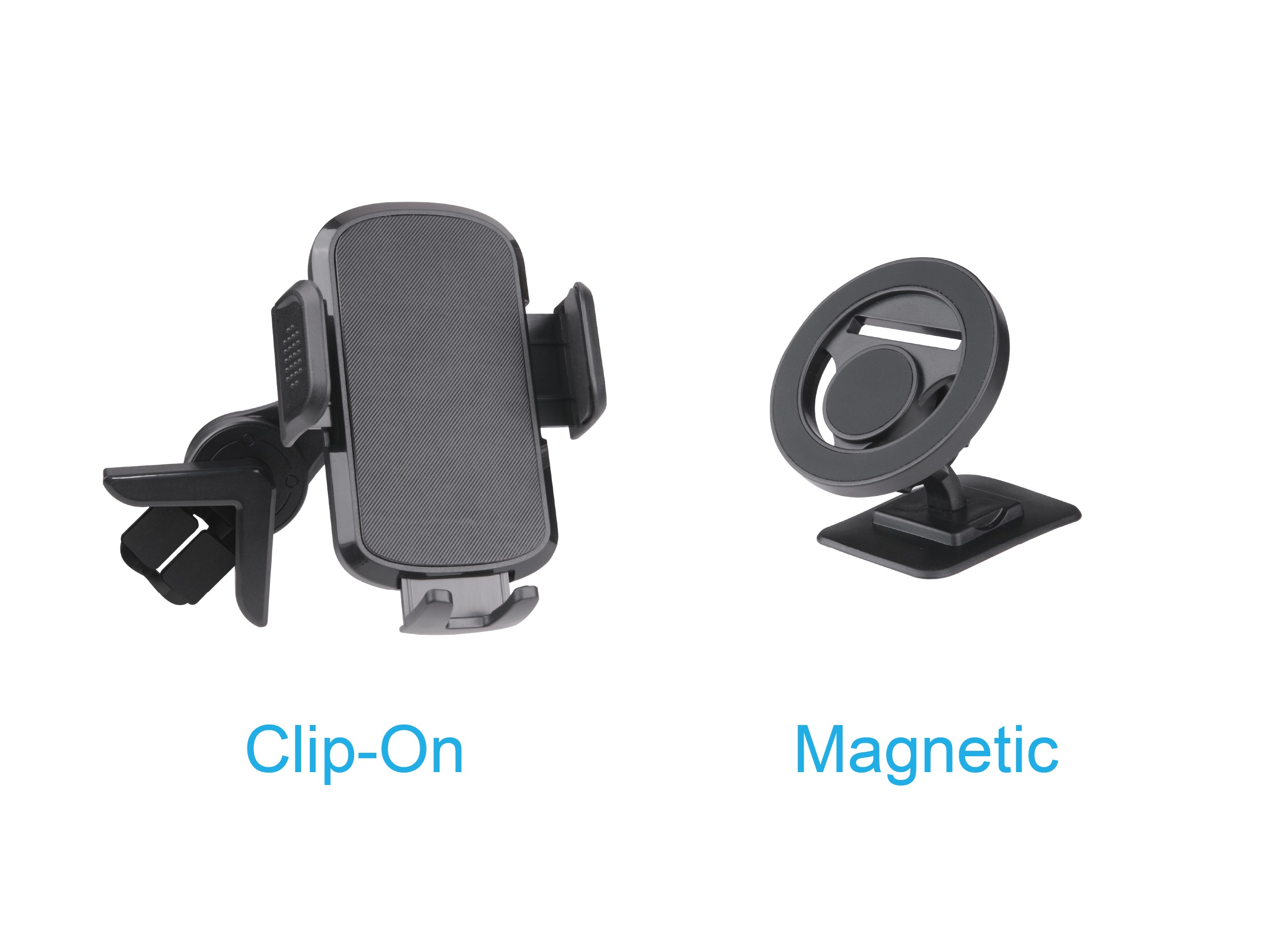 Hypersonic car phone holder bulk purchase options with clamp and magnetic phone mounting types