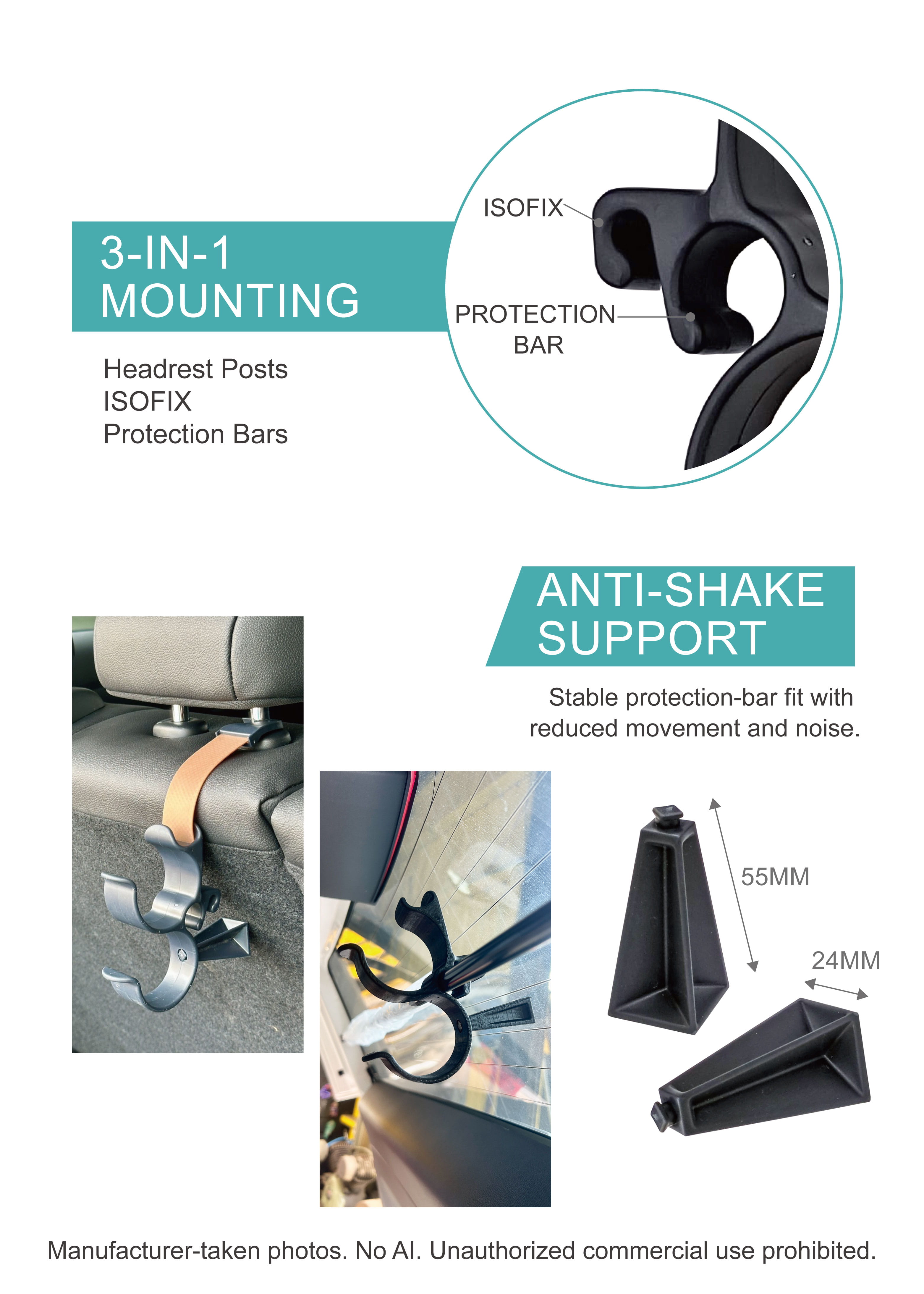 3-in-1 Multi-Purpose Car Hook HP2562
